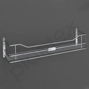 Plantex Stainless Steel Bathroom Shelf/ Shelf for Bathroom Organizer/Wall Shelf for Bathroom with Railings/Kitchen Storage Shelves-(18 inch, Chrome)