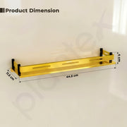 Plantex Shelf for Bathroom/Stainless Steel Shelf/Multipurose Shelf for Bathroom/Bathroom Accessoriece - (18 x 5 Inch, PVD Gold)