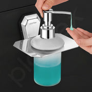 Plantex Liquid Soap Dispenser for Bathroom/304 Grade Stainless Steel Shampoo Dispenser/Handwash Dispenser/Bathroom Accessories - Pack of 1 (PM-2407, Chrome)