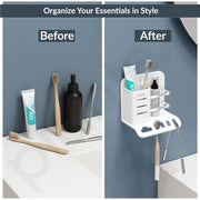 Plantex Acrylic Multipurpose Tooth Brush Holder/Stand/Tumbler for Bathroom Accessories for Home - (White)