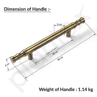 Plantex Main Door Handle/Door & Home Decore/14 Inch Main Door Handle/Pull-Push Handle - Pack of 1 (Brass Antique)