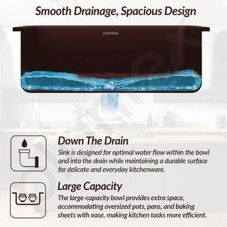 Plantex Quartz Kitchen Sink/UV Protected Kitchen Sink/Undermount Sink for Kitchen/Metalic Single Bowl Sink with Coupling and Hose Pipe - Pack of 1 (24 x 18 inch, Choco Brown)