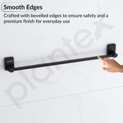 Plantex 304 Garde Stainless Steel 24 inch Towel Bar for Bathroom/Towel Stand/Single Towel Rod/Bathroom Accessories - Darcy (Black)