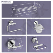 Plantex Nipron 304 Grade Stainless Steel Towel Rack for Bathroom/Soap Holder/Napkin Ring/Tumbler Holder/Robe Hook/Bathroom Accessories - Chrome