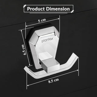 Plantex Robe Hook for Bathroom/304 Grade Stainless Steel Towel Hook/Cloth Hanger/Bathroom Accessories - Pack of 1 (PM-2405-Chrome)