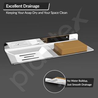 Plantex Stainless Steel Double Soap Holder for Bathroom/Soap Stand/Soap Dish/Wall Mounted Soap Holder/Bathroom Accessories