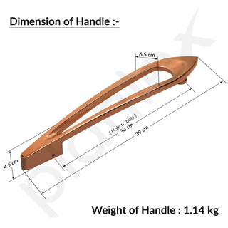 Plantex 15 Inch Main Door Handle for Wooden Doors, Pull-Push Handle Accessories (Pack of 1, Rose Gold)
