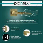 Plantex Premium Main Door Lock with 3 Years of Warranty/Main Door Lock for Home/Mortise Lock for Door - (PT-002- Brass Antique)