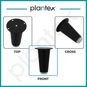 Plantex Heavy Duty Stainless Steel 4 inch Sofa Leg/Bed Furniture Leg Pair for Home/Furniture Sofa Legs for Table/Sofa Support Legs/Sofa Furniture Leg (Black) Set of 10 Pcs