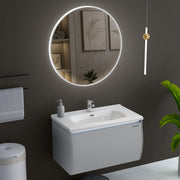 Plantex Unbreakable Plywood Vanity Set for Bathroom/Undermount Washbasin with Cabinet/Bathroom Organizer with Coupling & Mirror Cabinet with Sensor & Defogger Function - (NZBC-12)