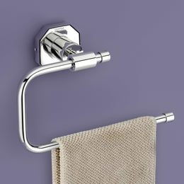 Plantex 304 Grade Stainless Steel Napkin Hanger for Wash Basin/Towel Holder for Bathroom/Napkin Ring for Kitchen/Bathroom Accessories - Nipron (Chrome)