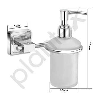 Plantex 304 Grade Stainless Steel Liquid Soap Dispenser/Shampoo Dispencer/Handwash Bottle Stand - Decan (Chrome)
