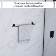 Plantex 304 Grade Stainless Steel 24 inch Towel Rod/Towel Bar/Towel Hanger for Bathroom/Bathroom Accessories - Pack of 1 (Parv-Black)