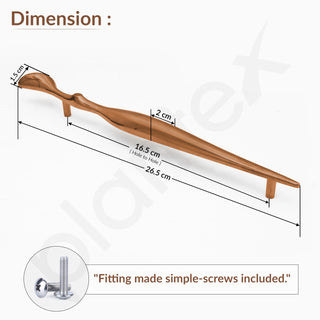 Plantex Cabinet Handle/160mm Handle for Cabinet/Furniture/Door Pull-Push Handle for Home/Office - Pack of 1 (Rose Gold)