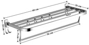 Plantex Towel Holder in Bathroom/Towel Rod for Bathroom/Cloth Hanger for Wall/Bathroom Accessories (24 Inch) Chrome