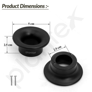 Plantex Knobs for Drawers/Round Drawer Knobs for Cabinets/Pull-Push Knobs for Kitchen/Bedroom Drawer - Pack of 2 (Black)