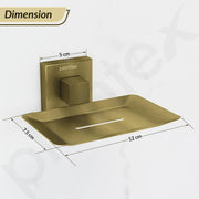 Plantex Soap Holder for Bathroom/Stainless Steel Soap Stand/Soap Case/Soap Dish/Bathroom Accessories - Pack of 1, Aqua (Brass Antique)