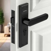 Plantex Door Lock Set - Main Door Lock Plate Handle Set/Mortise Lock with 3 Keys/Lock Body and Cylinder - Pack of 1 (OHMH-21, Z-Black & PVD Black)