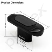 Plantex Knobs for Drawer/Drawer Knobs/Oval Knob for Cabinets/Drawer Handle/Pull-Push Knob for Kitchen/Bedroom Drawers - Pack of 1 (SH-432, DC-Black & Z-Black)