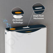 Plantex Flush Tank for Toilet with 10 Ltr Water Capacity/Single Flushing Cistern for Bathroom/Polypropylene Toilet Flush Tank - Pack of 1 (Boss, Navy Blue & White)