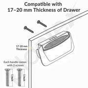 Plantex Drawer Kadi/3 Inch Chest Handle for Drawer/Rectangular Cabinet Kadi/Pull-Push Kadi for Home/Office Drawer - Pack of 2 (DTK-295, Rose Gold)