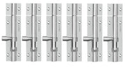 Plantex Stainless Steel Tower Bolt/Tower Bolt for Home,Offices Doors and Windows/Tower Bolt for Main Door/Door Latch/Kundi/Chitakini/Door Latch for Windows - Pack of 6 (Chrome-Silver, 4 inch)