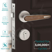 Plantex Main Door Lock/Mortise Lock for Door with 3 Years of Warranty - Robust Door Lock for Home with Brass Lock Body & Cylinder(034-Satin & Wood Finish)
