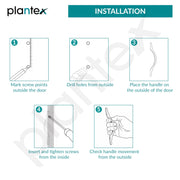 Plantex Cabinet Handle/224mm Handle for Wardrobe/Kitchen Handle/Pull-Push Handle for Home/Office - Pack of 2 (Satin)