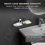 Plantex Dual Soap Holder for Bathroom/Pure Brass Double Soap Dish/soap Stand/Soap Bar/Soap Case/Bathroom Accessories - Pack of 1 (APS-DL-04, Chrome)