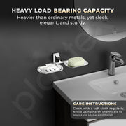 Plantex Dual Soap Holder for Bathroom/Pure Brass Double Soap Dish/soap Stand/Soap Bar/Soap Case/Bathroom Accessories - Pack of 1 (APS-DL-04, Chrome)