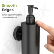 Plantex Liquid Soap Dispenser for Bathroom/Stainless Steel Shampoo Dispenser/Round Hand wash Dispense/Bathroom Accessories - Pack of 1 (Black)