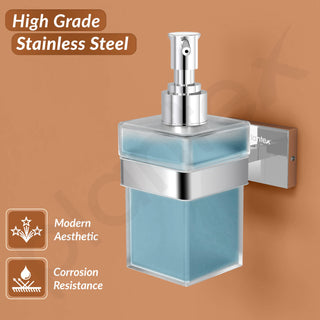 Plantex Stainless Steel Liquid Soap Dispenser/Shampoo Dispenser/Hand Wash Dispenser/Bathroom Accessories - Nexa (Chrome)