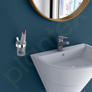 Plantex Rich Brass Bathroom Accessories - Unique Tooth Brush Holder/Tumbler Holder/Toothpaste Holder(Chrome)