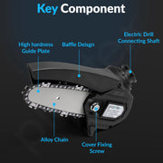 Plantex Electric Chainsaw/4-Inch Cordless Chain Saw with 4000RPM Load Speed/7m/s Chain Speed/Lightweight Handheld Pruning Saw for Wood Cutting - Black (Mainframe, Battery & Charger Not Included)