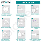 Plantex Stainless Steel Towel Holder for Bathroom/12 inch Towel Bar/Single Towel Rod/Napkin Holder for Home/Bathroom Accessories - Pack of 2 (Chrome)