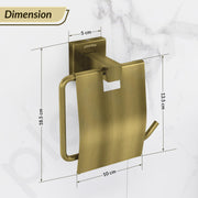 Plantex Stainless Steel Toilet Paper Holder/Toilet Roll Holder for Bathroom/Tissue Paper Holder/Bathroom Accessories - Aqua (Brass Antique)