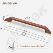 Plantex Cabinet Handle/Kitchen Cabinet Door Handle/Wardrobe/224 mm Cupboard Handle/Door Pull-Push Handle for Home/Office - Pack of 2 (Rose Gold)