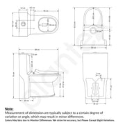 Plantex Platinum Ceramic Rimless Western Commode/Washdown Western Toilet/One Piece Western Commode with Soft Close Toilet Seat Cover - S Trap Outlet (Peach)