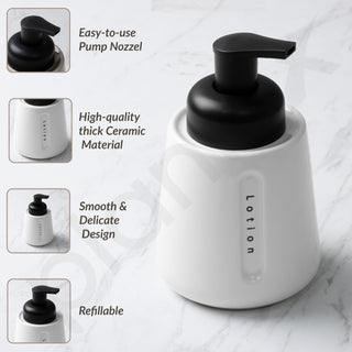 Plantex Ceramic Soap Dispenser for Washbasin/Hand Soap Dispenser/Soap Dispenser for Kitchen/Bathroom Accessories - Pack of 1