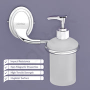 Plantex 304 Grade Stainless Steel Liquid Soap Dispenser/Shampoo Dispenser/Hand Wash Dispenser/Bathroom Accessories Pack of 1, Cubic (Chrome)
