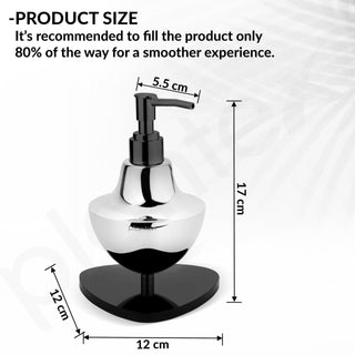 Plantex Chrome & Black Stainless Steel and Acrylic Shampoo Dispenser for Bathroom/Handwash Dispenser - Pack of 1