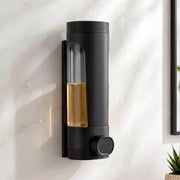 Plantex Liquid Soap Dispenser for Bathroom/ABS Plastic Refillable Soap Handwash Dispenser for Shampoo & Body Lotion - Ideal for Hotels/Hospitals/Restaurants/Offices - (Black)