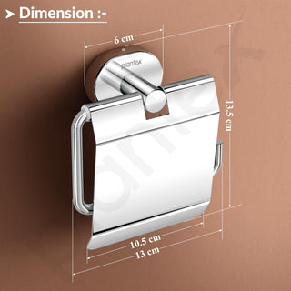 Plantex J4 Stainless Steel Toilet Paper Holder for Bathroom/Tissue Holder for Washroom/Toilet roll Holder for Wall Mounted/Bathroom Accessories (Chrome Finish) Onix