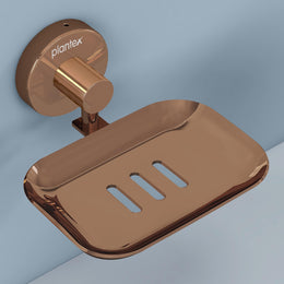 Plantex Galaxy 304 Grade Stainless Steel Single Soap Holder/Soap Stand/Soap Holder/Bathroom Accessories – (PVD Rose Gold)