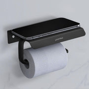Plantex Toilet Paper Holder for Bathroom/Stainless Steel Tissue Paper Roll Holder/Bathroom Accessories - Pack of 1 (Black)