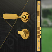 Plantex Triple Security Door Lock for Home/Main Door Lock Set with 3 Years of Warranty/Mortise Lock for Door with Brass Lock Body & Cylinder (7106-Gold)