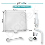 Plantex Flush Tank for Toilet/Single Flushing Cistern for Bathroom with 10 Ltr Water Capacity/Polypropylene Toilet Flush Tank - Pack of 1 (Classic, White)