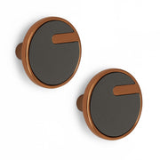 Plantex Knobs for Drawers/Drawer Knobs/Round Knob for Cabinets/Pull-Push Knob for Kitchen/Bedroom/Drawer - Pack of 2 (SH-433, Rose Gold & Grey)