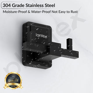 Plantex 304 Grade Stainless Steel Robe Hook/Wall Hooks for Hanging Clothes/Robe Hooks for Bathroom/Bathroom Accessories/Robe Hook Black - Darcy
