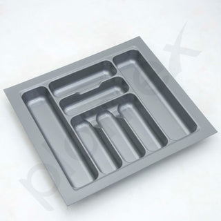 Plantex Cutlery Tray for Kitchen Drawer/Cutlery Cosmetic Stationary Organizer/Cabinet Cutlery Tray Organizer for Modular Kitchen - (Grey-21 X 18.5 INCH)
